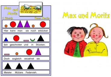 Wortartengeschichte: Max & Moritz, Adj. blau