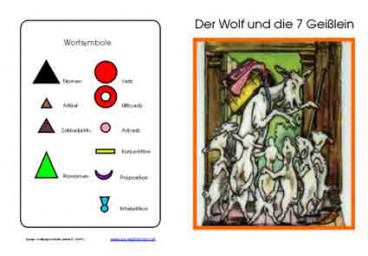Wortartenmärchen: Wolf & Geißlein, Adj. braun