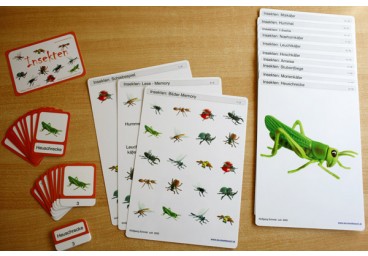 Schiebe- und Aufdeckspieleinlagen - Insekten