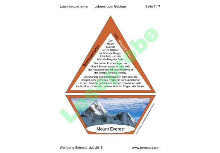 Lebensraumstern Gebirge