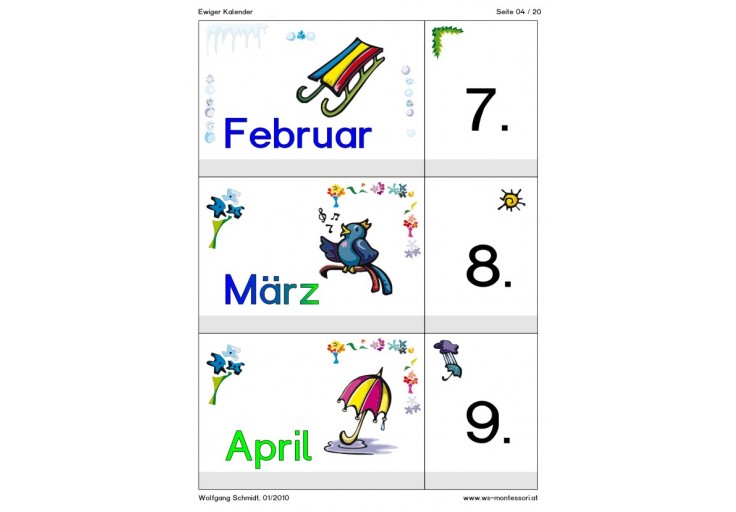 Ewiger Kalender - ws-montessori - Hersteller