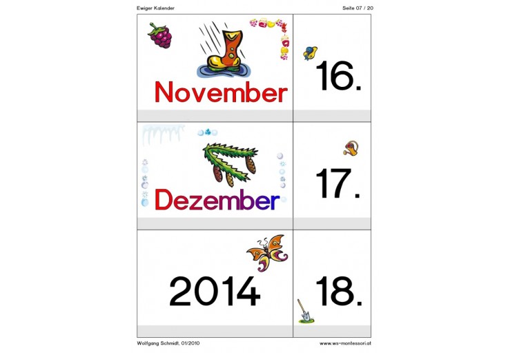Ewiger Kalender - ws-montessori - Hersteller