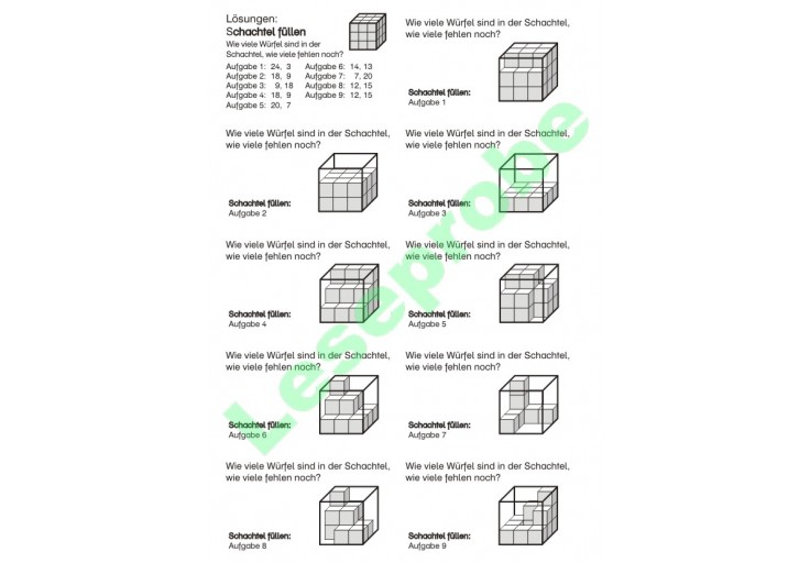 Würfelspiel zum Würfel - Körper - Geometrie - Mathematik