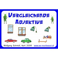 Vergleichende Adjektive blau