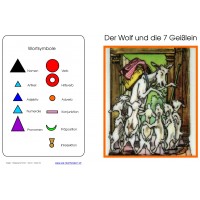 Wortartenmärchen: Wolf & Geißlein, Adj. blau